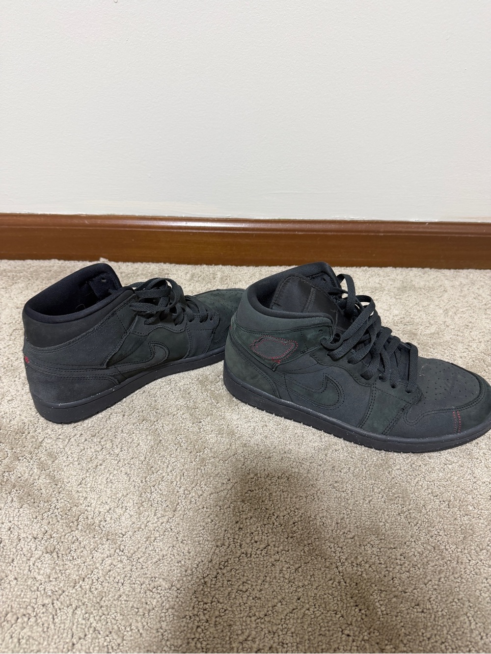 Air Jordan 1 Mid SE Craft Dark Smoke Grey Red Men’s 9.5 FD8634-001